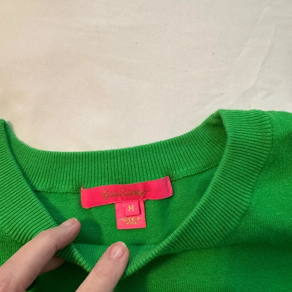 Lilly Pulitzer Vibrant Green Knit Top - Picture 5 of 7